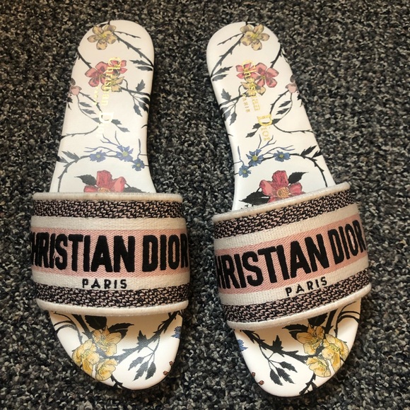 Dior | Shoes | Dior Dway Slides Floral | Poshmark